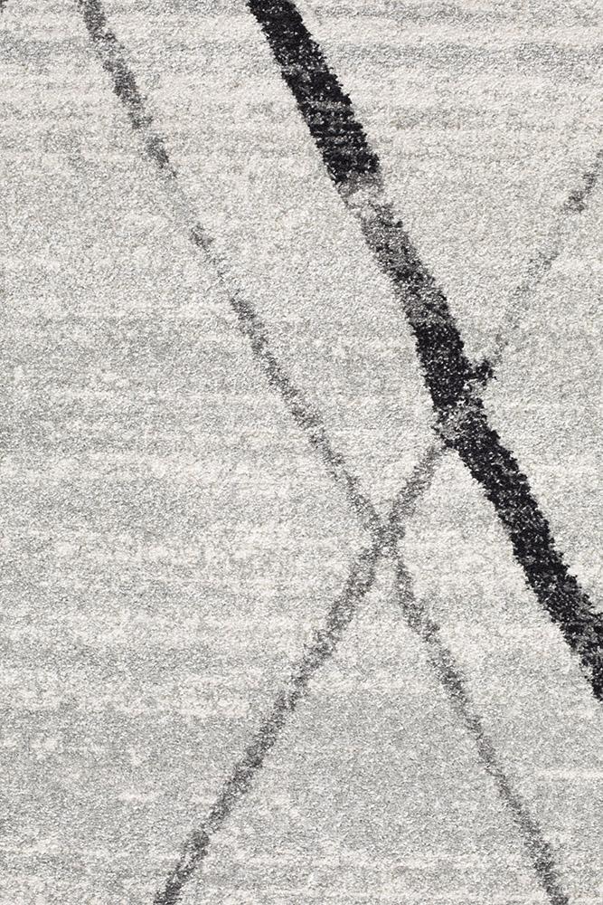 Oasis Cream Grey Contemporary RugOAS - 452 - GREY - 230X160Rugtastic