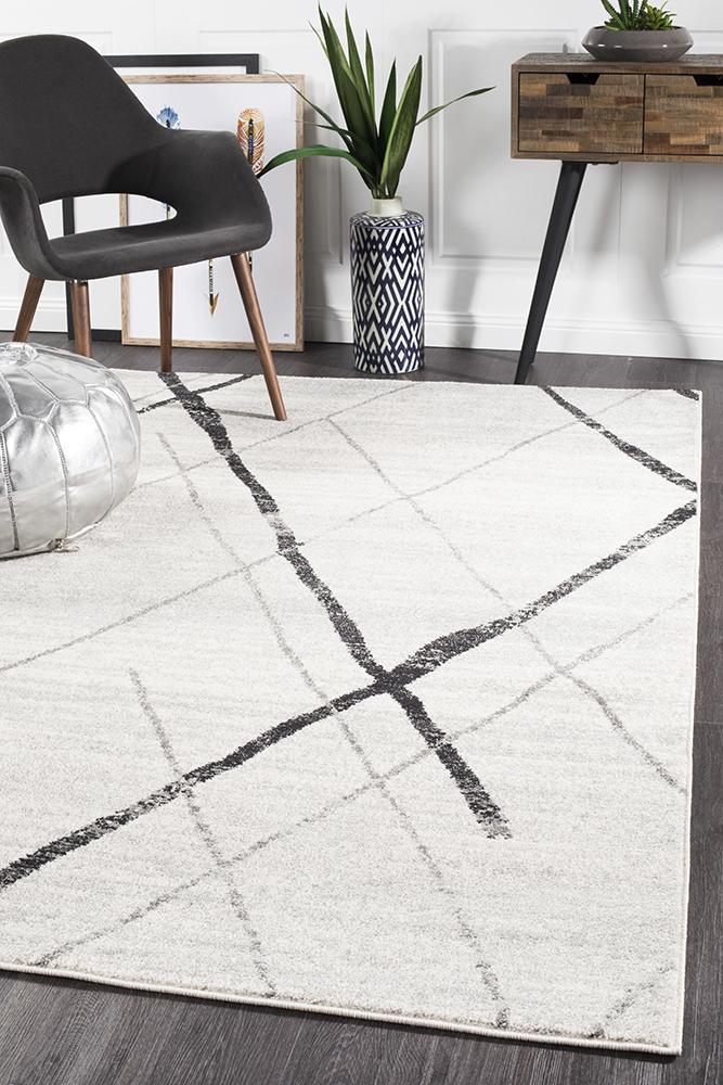 Oasis Cream Grey Contemporary RugOAS - 452 - GREY - 230X160Rugtastic
