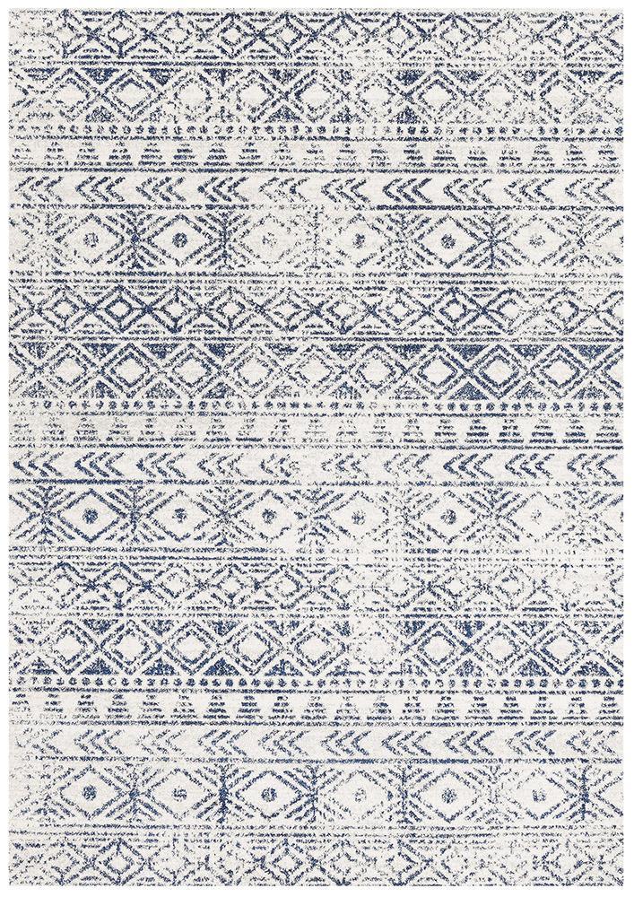 Oasis White Blue Rustic RugOAS - 456 - BLUE - 230X160Rugtastic