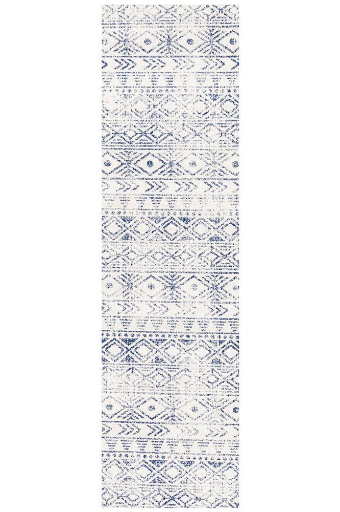 Oasis White Blue Rustic RugOAS - 456 - BLUE - 230X160Rugtastic