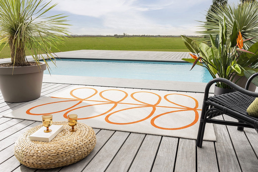 Orla Kiely Giant Linear Stem Persimmon Indoor Outdoor Rug 460703BC - OK - 460703 - 200X140Rugtastic