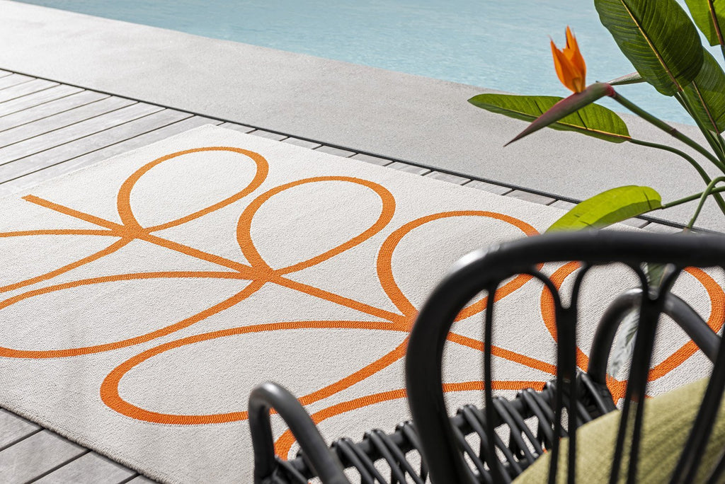 Orla Kiely Giant Linear Stem Persimmon Indoor Outdoor Rug 460703BC - OK - 460703 - 200X140Rugtastic
