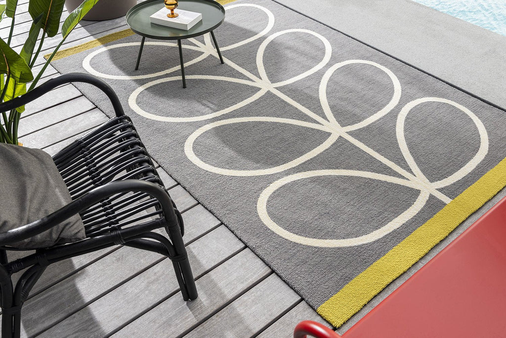 Orla Kiely Giant Linear Stem Slate Indoor Outdoor Rug 460605BC - OK - 460605 - 200X140Rugtastic
