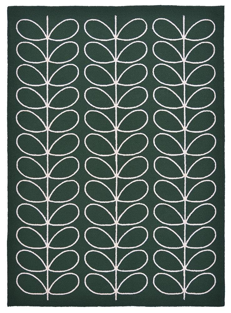 Orla Kiely Linear Stem Jade Indoor Outdoor Rug 460507BC - OK - 460507 - 200X140Rugtastic