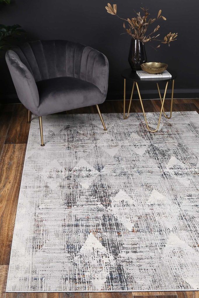 Paulina Grey Multi Diamond Transitional RugPORT12015Rugtastic