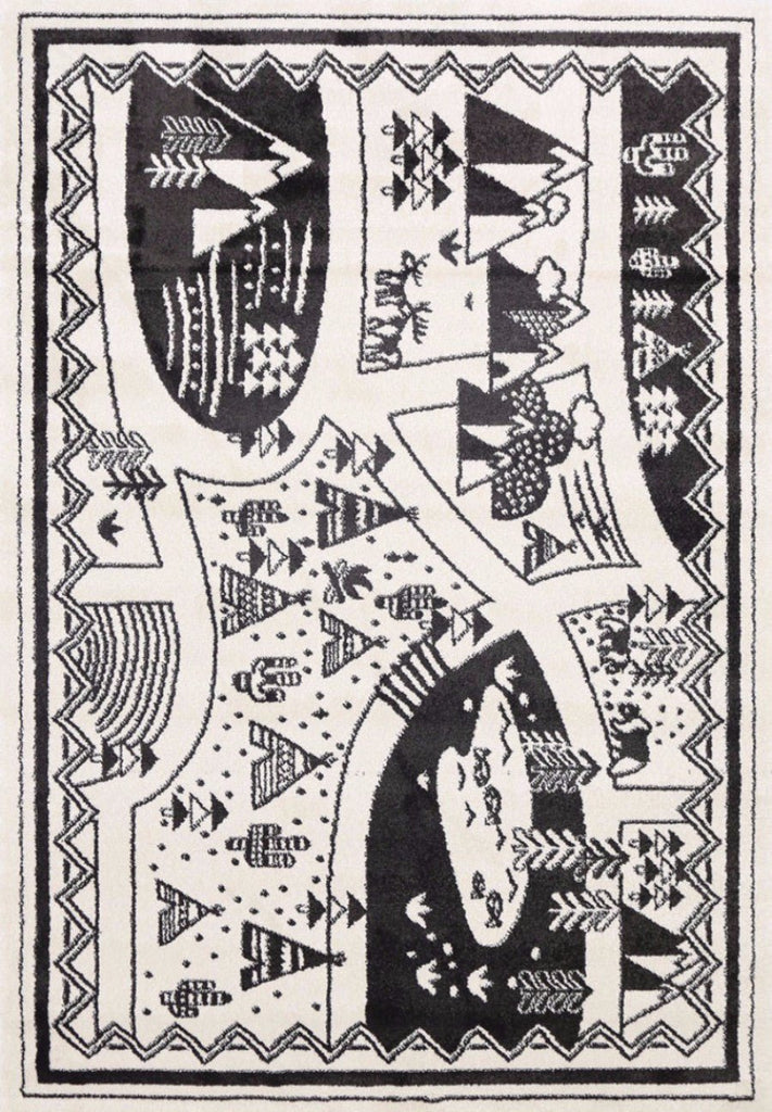 Pica Black White Camp Adventure 15925960PICC12015925960Rugtastic