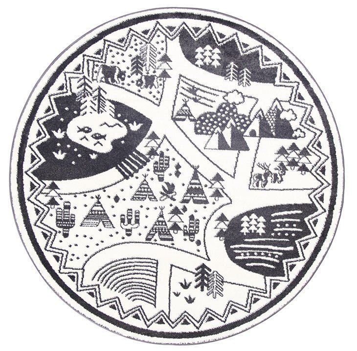 Pica Black White Camp Adventure 15925960PICC12015925960Rugtastic