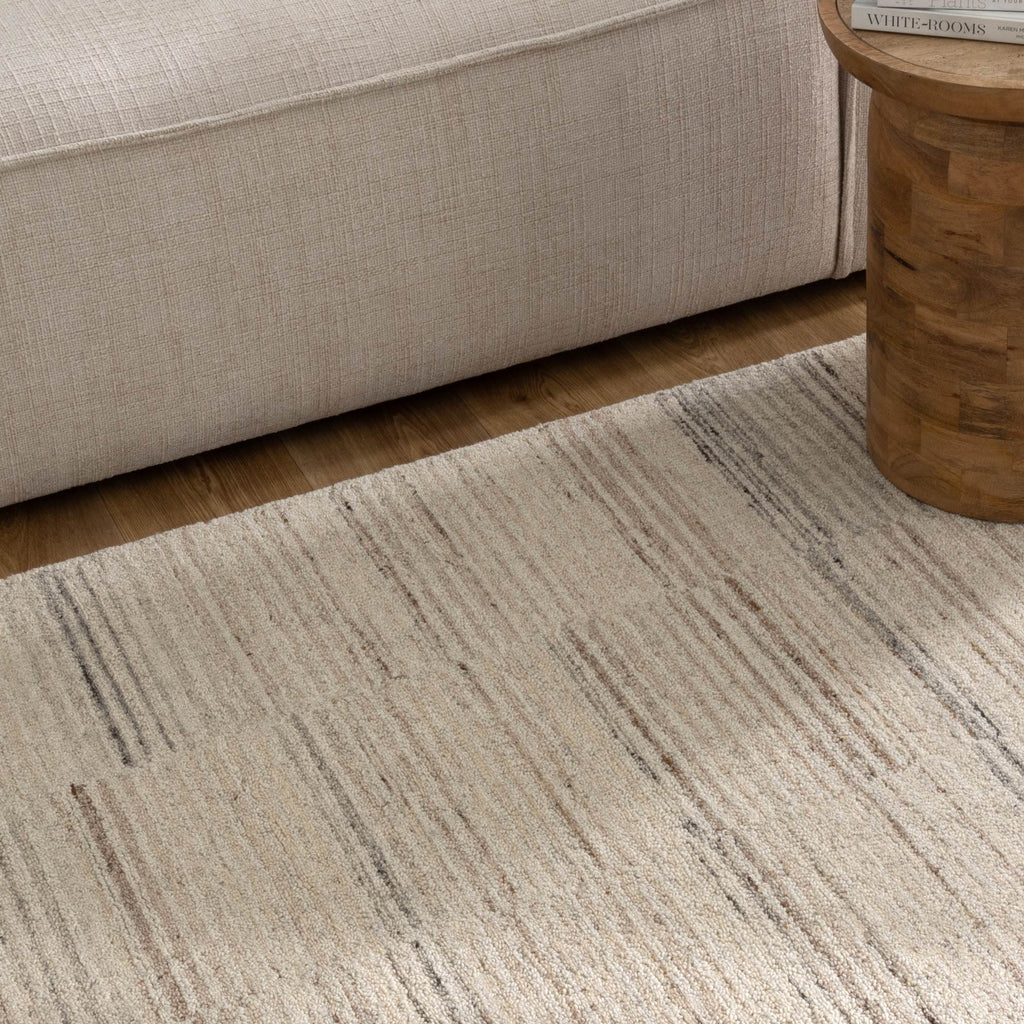 Praise Lines Natural Wool RugPRAI160LINARugtastic
