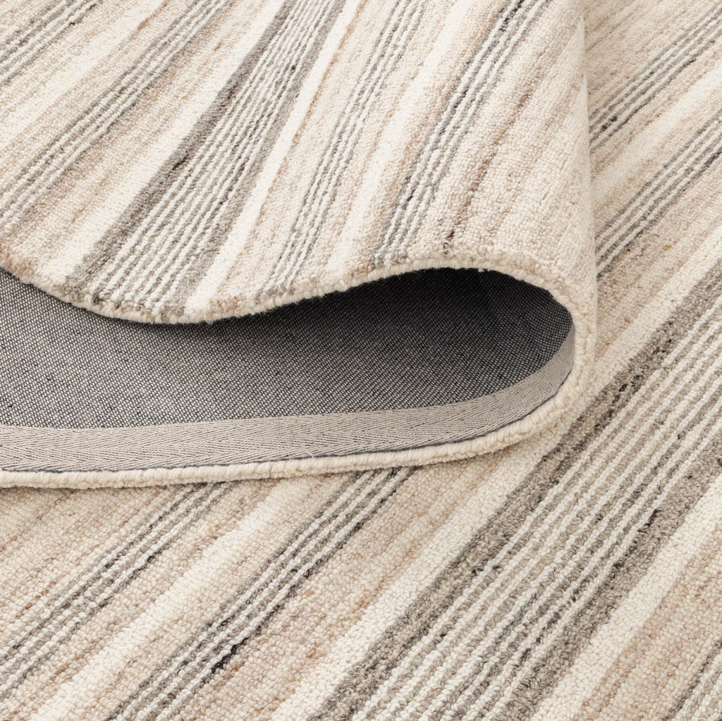 Praise Multi Stripe Beige Grey Wool RugPRAI160STIGRugtastic