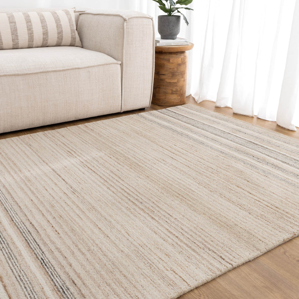 Praise Multi Stripe Beige Grey Wool RugPRAI160STIGRugtastic