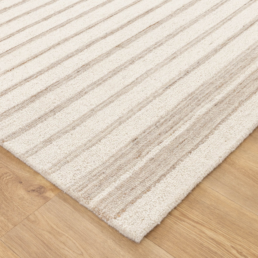Praise Stripes Ivory Beige Wool RugPRAI160STIBRugtastic