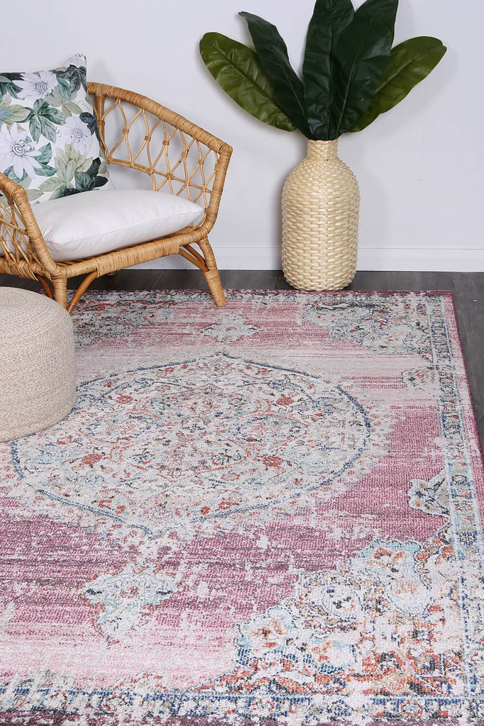 Saliba Hollow Medalion Transitional Blush RugSALS12020042055Rugtastic