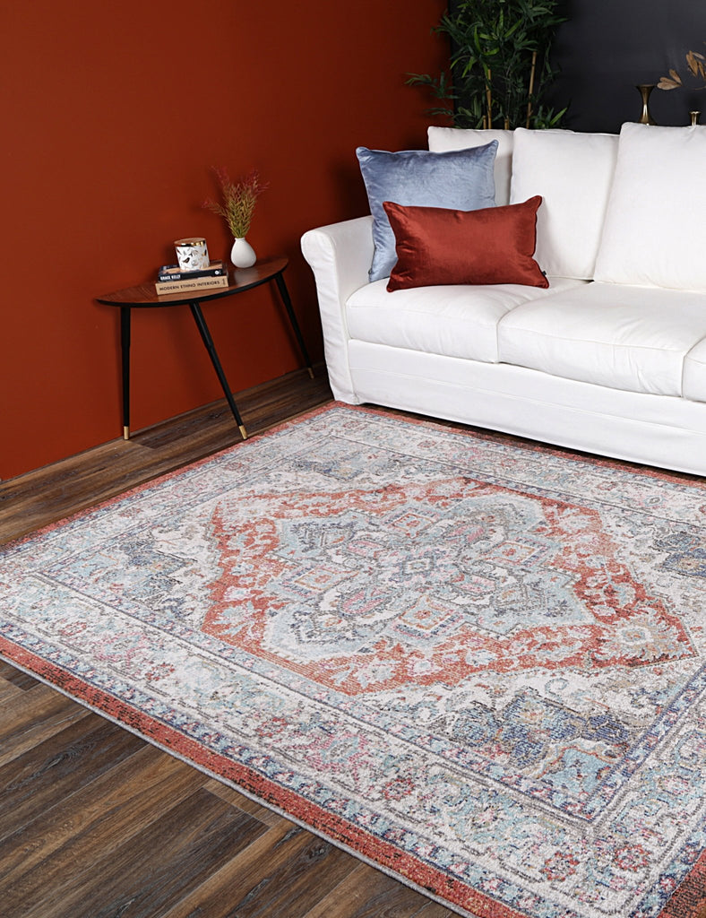 Saliba Seo Terracotta & Ivory Transitional RugSALS16006Rugtastic