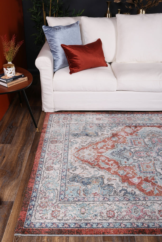 Saliba Seo Terracotta & Ivory Transitional RugSALS16006Rugtastic
