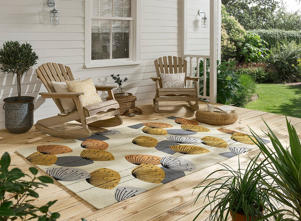 Sanderson Dandelion Clocks Ochre Indoor Outdoor 445803BC - SAN - 445803 - 200X140Rugtastic