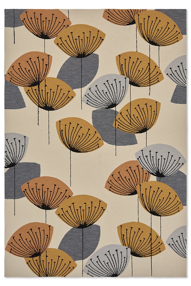 Sanderson Dandelion Clocks Ochre Indoor Outdoor 445803BC - SAN - 445803 - 200X140Rugtastic