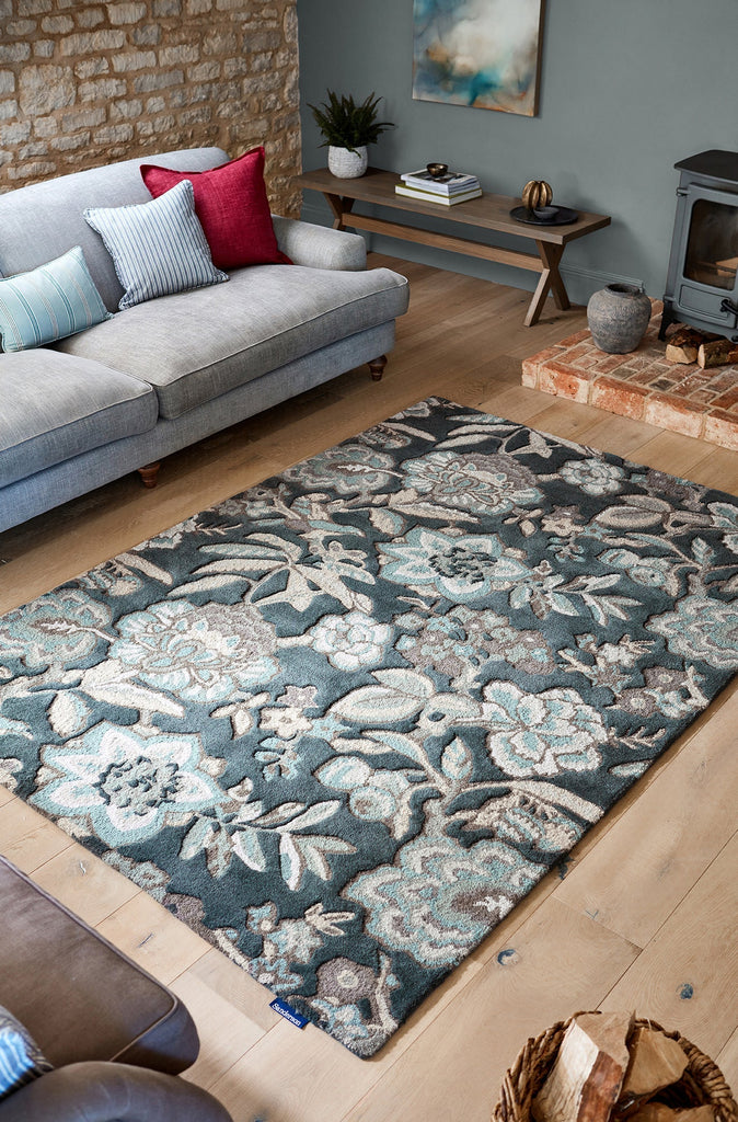 Sanderson Indra Charcoal 145804BC - SAN - 145804 - 200X140Rugtastic