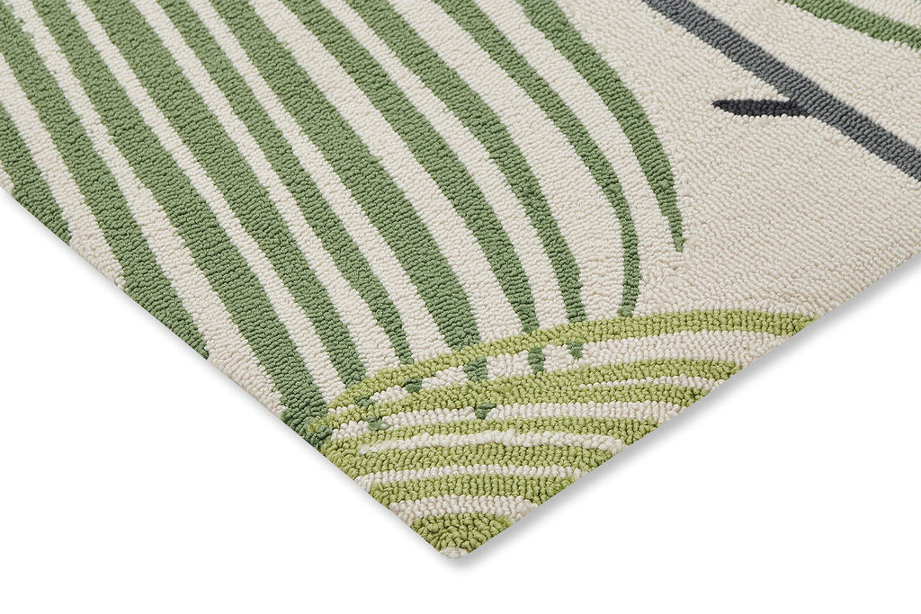 Sanderson Manila Leaf Botanical Green Indoor Outdoor 446107BC - SAN - 446107 - 200X140Rugtastic