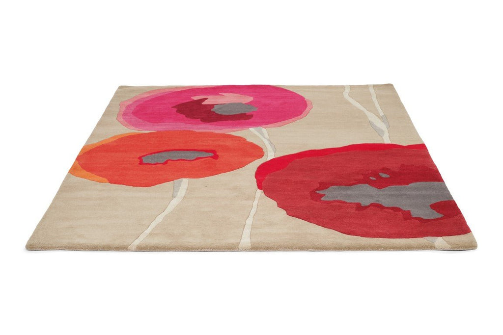 Sanderson Poppies Red/Orange 45700BC - SAN - 45700 - 200X140Rugtastic