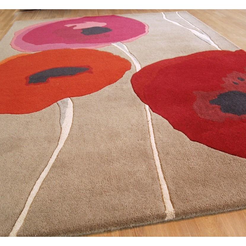 Sanderson Poppies Red/Orange 45700BC - SAN - 45700 - 200X140Rugtastic
