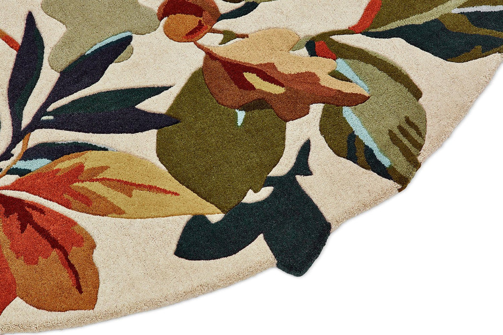 Sanderson Robin's Wood Russet Round Brown 146501 RugBC - SAN - 146501 - 150X150Rugtastic