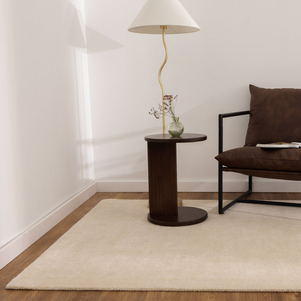 Saudi Ivory Border Wool RugSEDO160IVORRugtastic