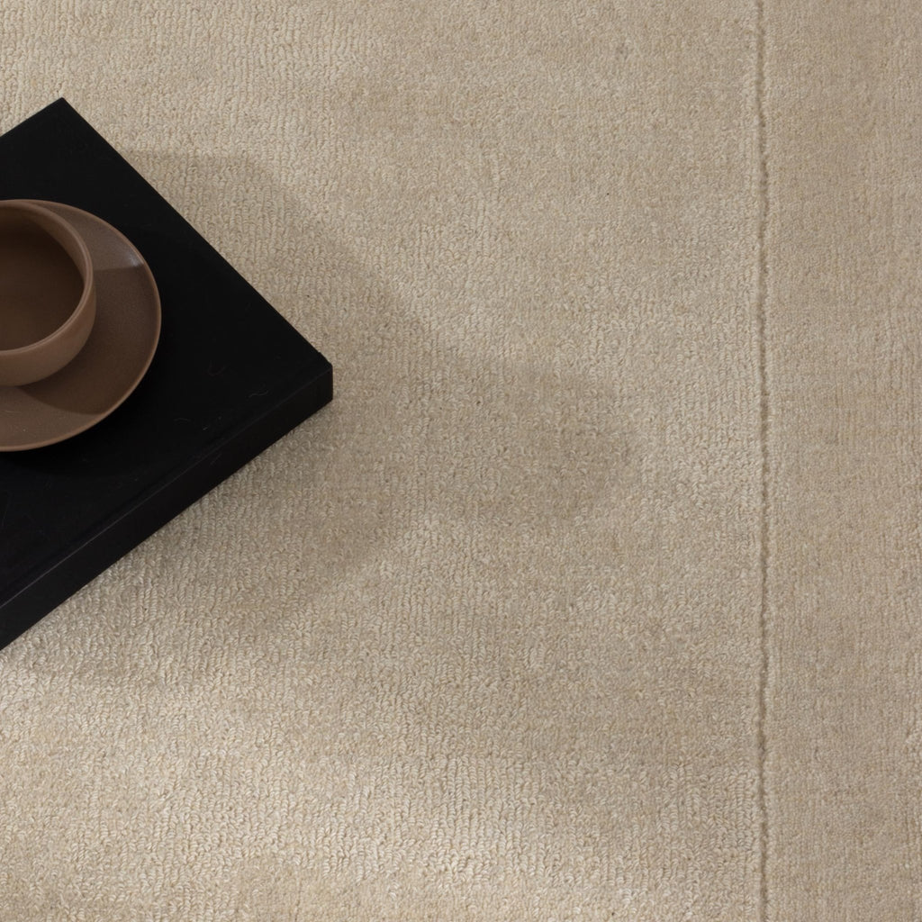Saudi Ivory Border Wool RugSEDO160IVORRugtastic