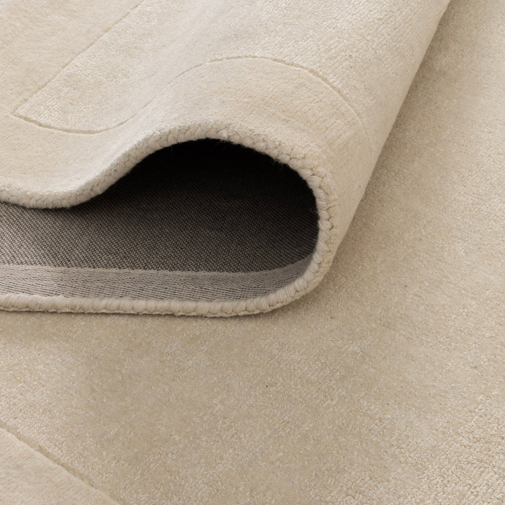 Saudi Ivory Border Wool RugSEDO160IVORRugtastic