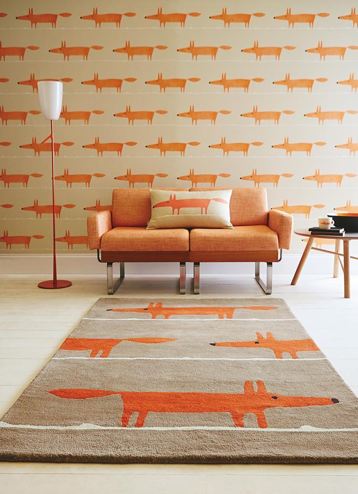Scion Mr Fox Rug Cinnamon 25303BC - SCI - 25303 - 150X90Rugtastic