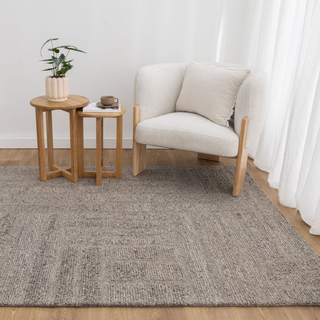 Serenity Brown Grey Modern Wool RugSERE160BGRERugtastic