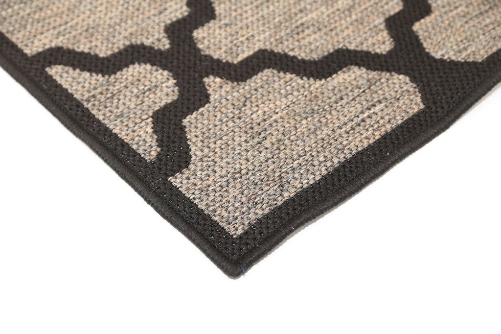 Sia Beige and Black Geometric RugSISA8035663J48ERugtastic