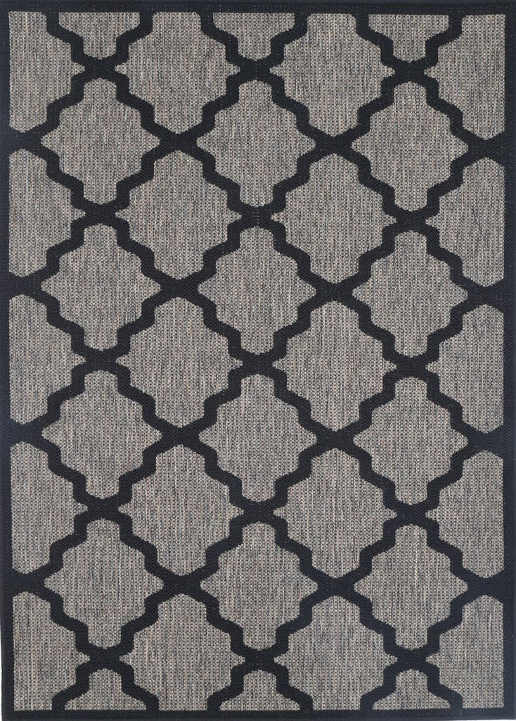 Sia Beige and Black Geometric RugSISA8035663J48ERugtastic