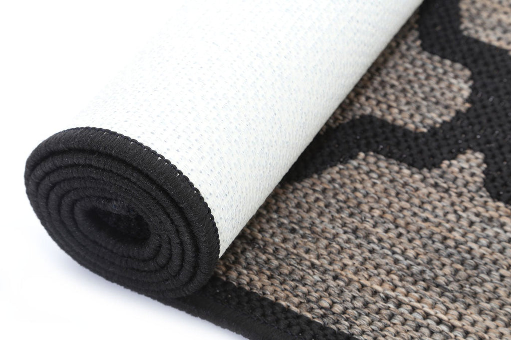 Sia Beige and Black Geometric RugSISA8035663J48ERugtastic