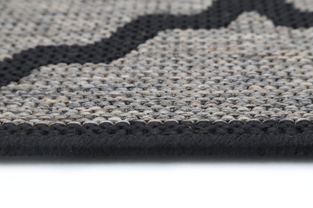 Sia Beige and Black Geometric RugSISA8035663J48ERugtastic