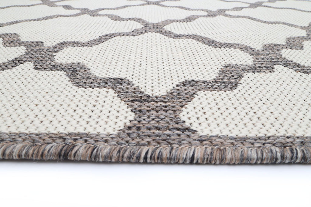 Sia Cream and Grey Geometric RugSISA8035663W71WRugtastic