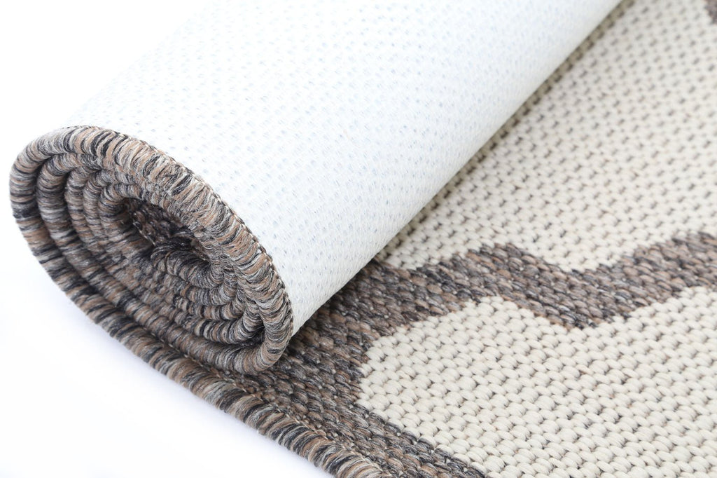 Sia Cream and Grey Geometric RugSISA8035663W71WRugtastic