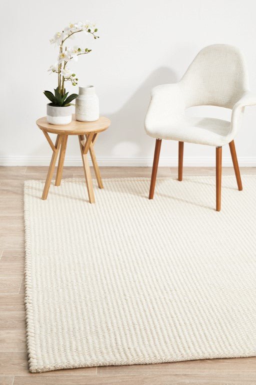 Skandi 300 White Wool Flatweave RugSKAN - 300 - WHI - 225X155Rugtastic