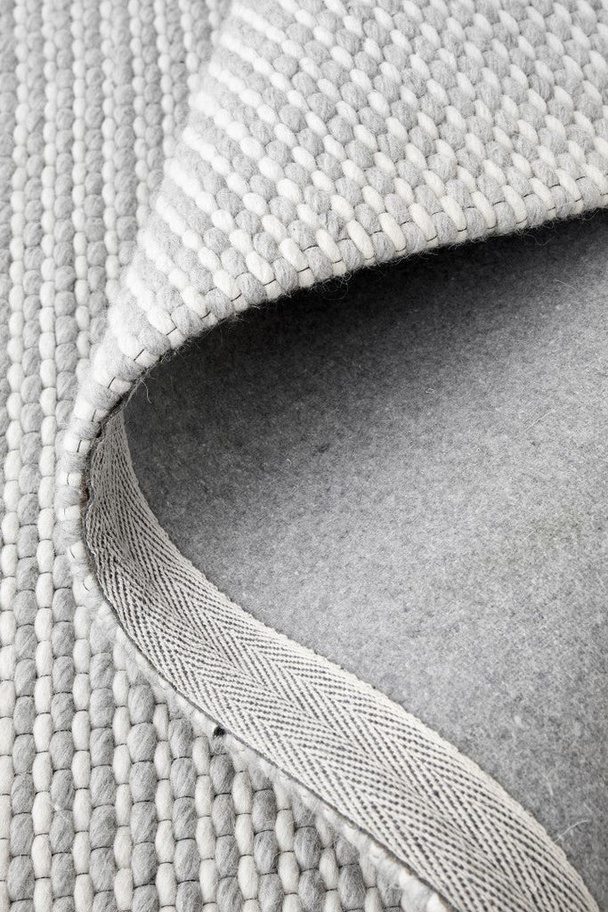 Studio 320 Silver Grey Felted Wool Striped RugSTUD - 320 - SIL - 225X155Rugtastic