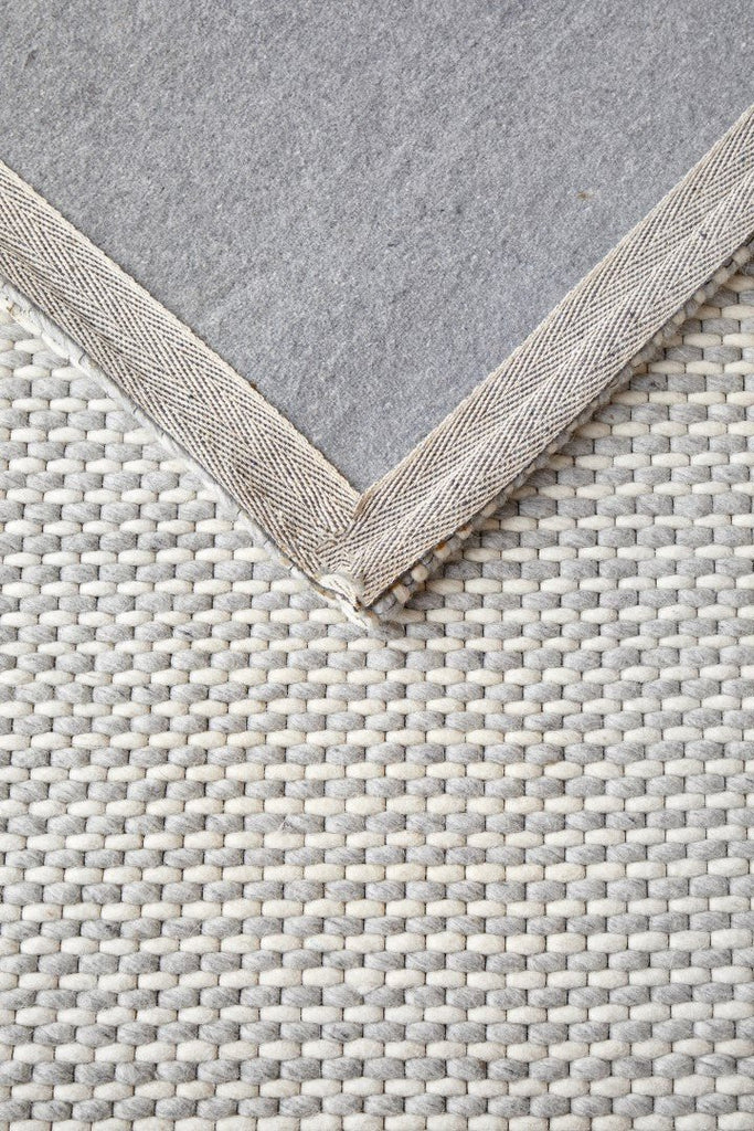 Studio 320 Silver Grey Felted Wool Striped RugSTUD - 320 - SIL - 225X155Rugtastic