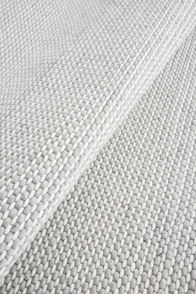 Studio 320 Silver Grey Felted Wool Striped RugSTUD - 320 - SIL - 225X155Rugtastic