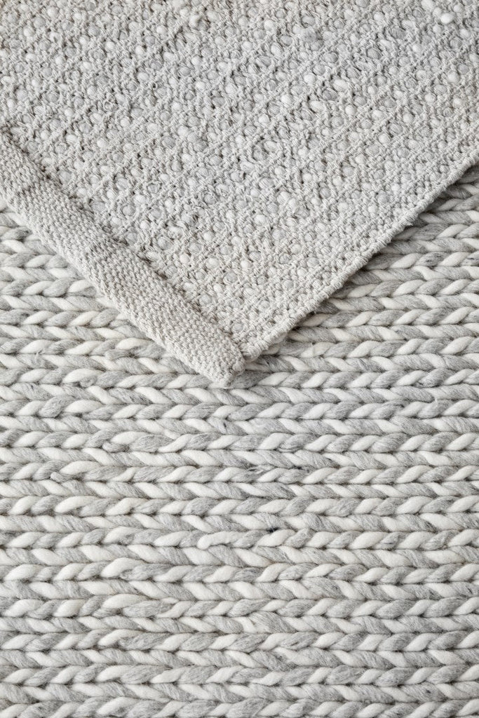 Studio 321 Silver Grey Woven Wool RugSTUD - 321 - SIL - 225X155Rugtastic