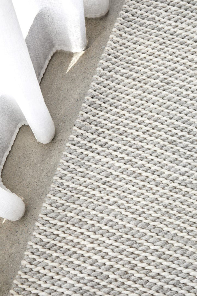 Studio 327 White Felted Wool Woven RugSTUD - 327 - WHI - 225X155Rugtastic