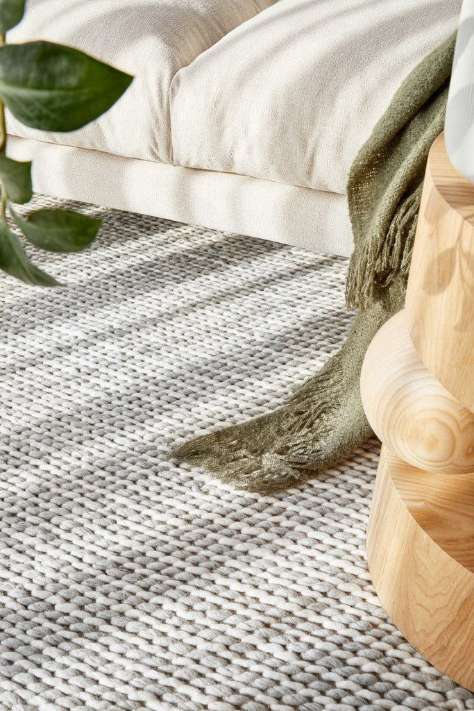 Studio 327 White Felted Wool Woven RugSTUD - 327 - WHI - 225X155Rugtastic