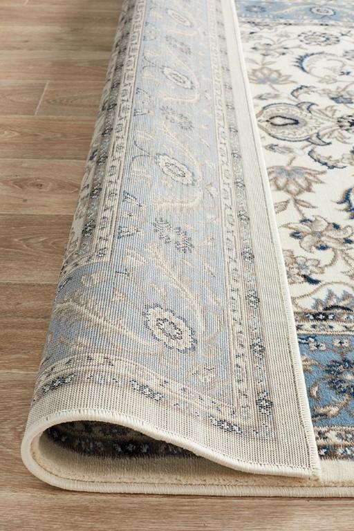 Sydney 9 White Blue Persian RugSYD - 9 - WBLU - 150X80Rugtastic