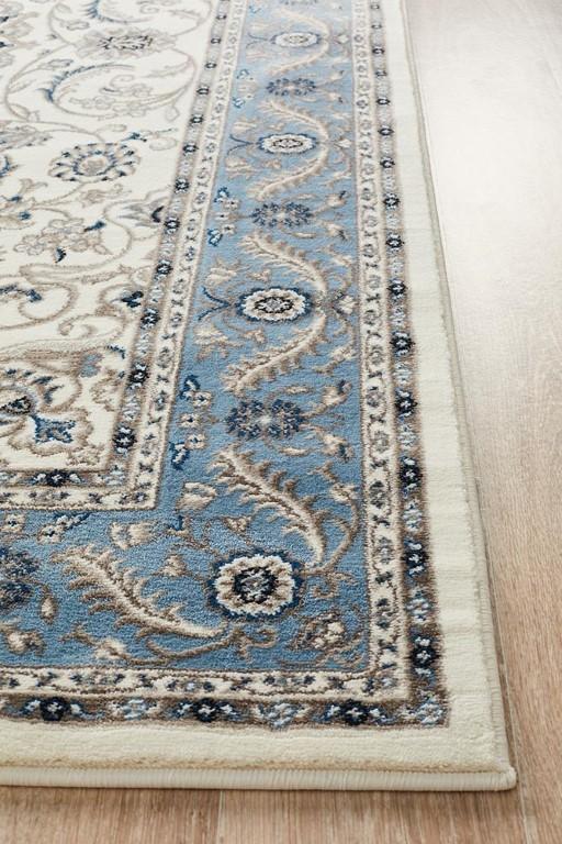 Sydney 9 White Blue Persian RugSYD - 9 - WBLU - 150X80Rugtastic