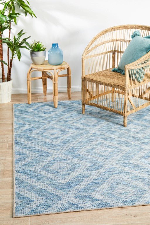 Terrace Cain Rug Blue 5504TER - 5504 - BLU - 230X160Rugtastic