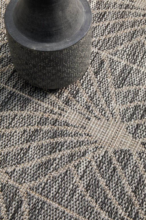 Terrace Fern Trellis Rug Black 5502TER - 5502 - BLK - 230X160Rugtastic