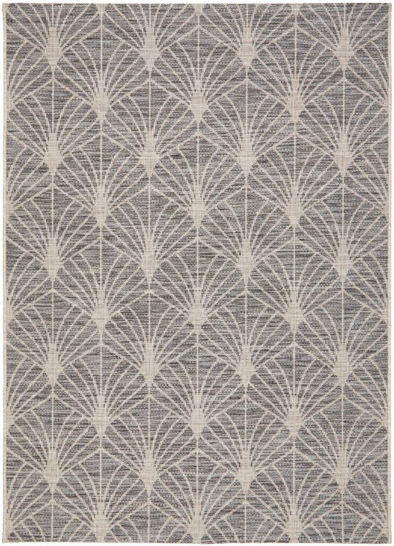 Terrace Fern Trellis Rug Black 5502TER - 5502 - BLK - 230X160Rugtastic