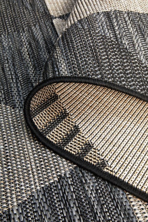 Terrace Geo Rug Black 5503TER - 5503 - BLK - 230X160Rugtastic