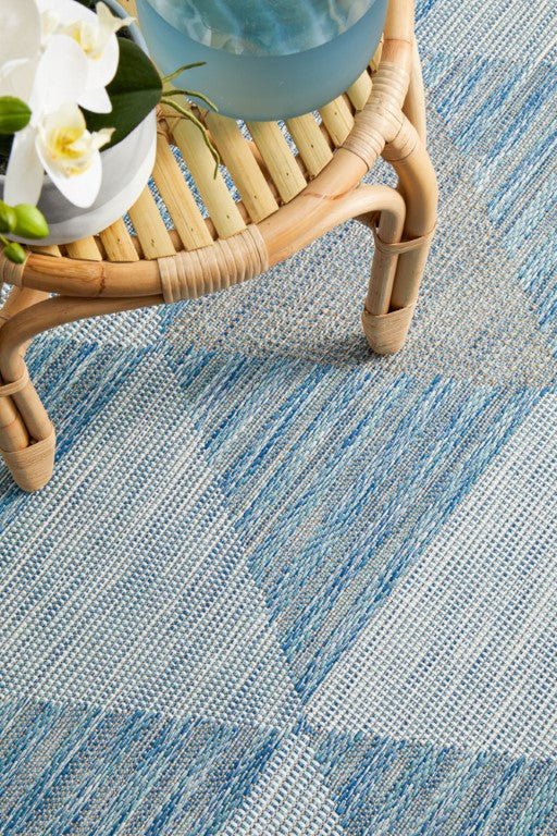 Terrace Geo Rug Blue 5503TER - 5503 - BLU - 230X160Rugtastic